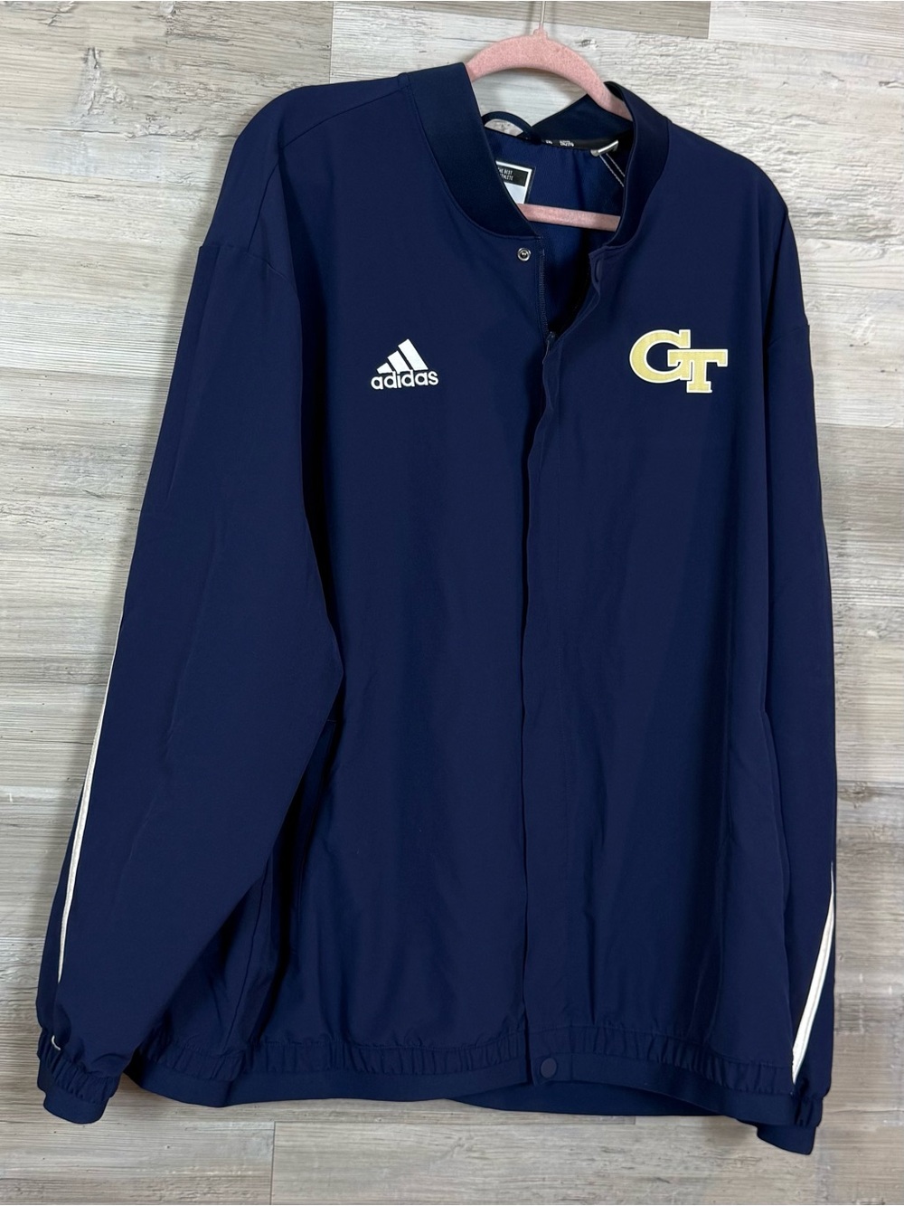 Georgia Tech Yellow Jackets adidas Sideline Full Zip Warmup Jacket Mens Size 2XL
